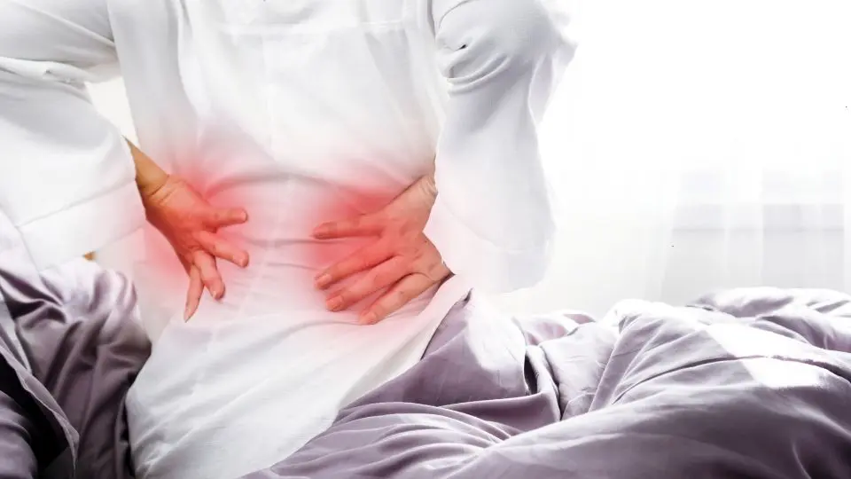woman with back pain